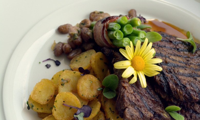 Fleisch Gericht im Le Poisson Restaurant Zürich